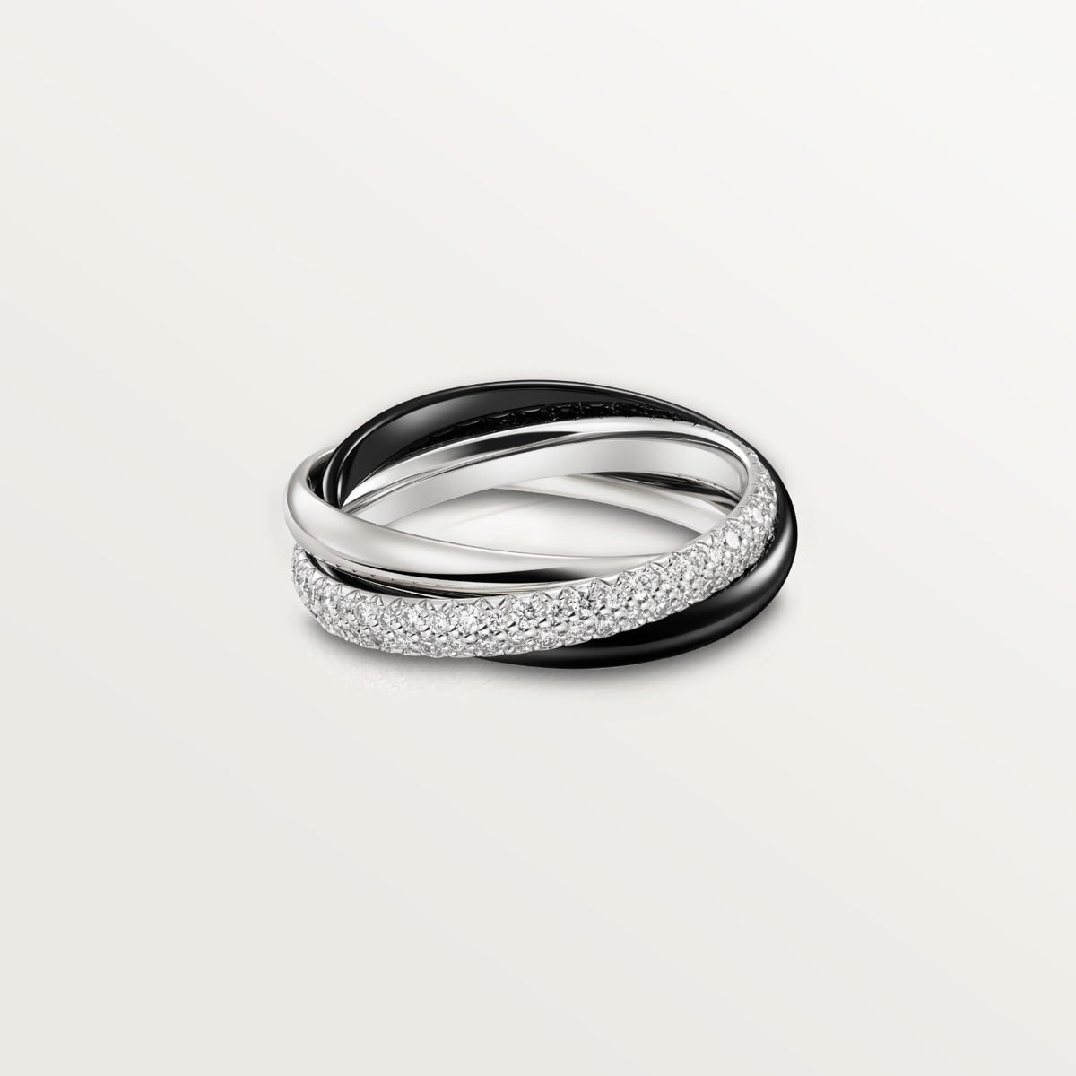 [Renovia Jewelry]TRINITY 3.2MM RING BLACK CERAMIC