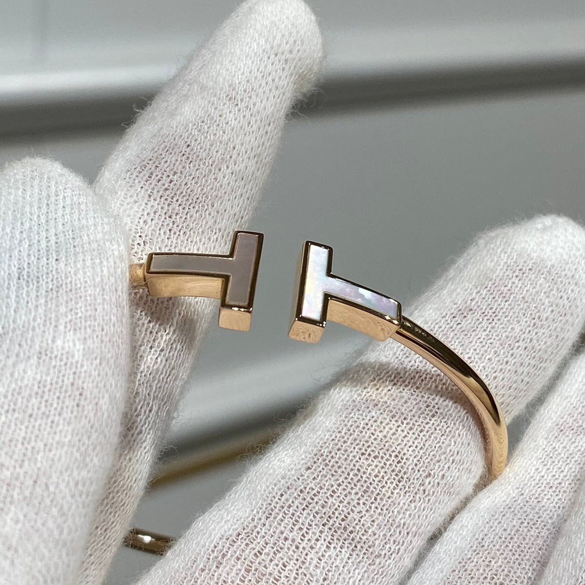 [Renovia Jewelry]T BRACELET 1.8MM MOP PINK GOLD