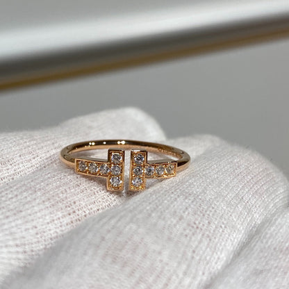 [Renovia Jewelry] WIRE RING DIAMOND PINK GOLD
