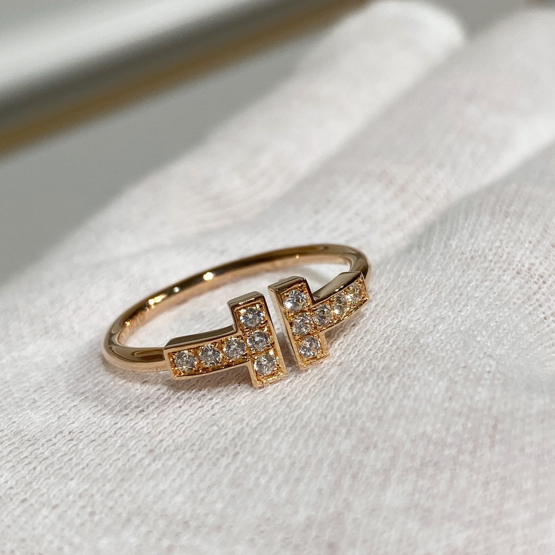 [Renovia Jewelry] WIRE RING DIAMOND PINK GOLD