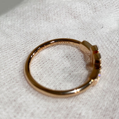 [Renovia Jewelry] WIRE RING DIAMOND PINK GOLD