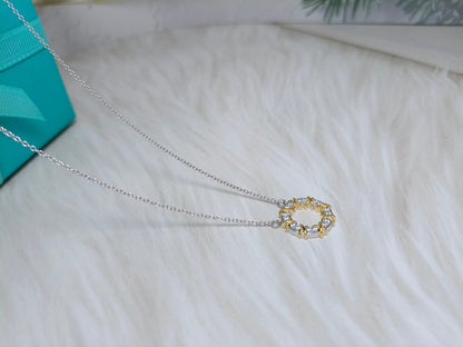 [Renovia Jewelry]SIXTEEN STONE NECKLACE GOLD