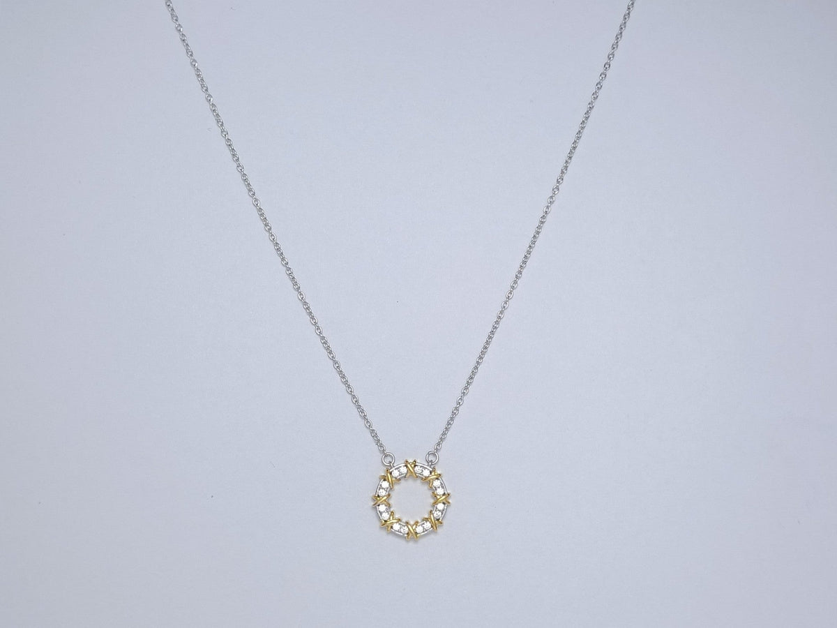[Renovia Jewelry]SIXTEEN STONE NECKLACE GOLD