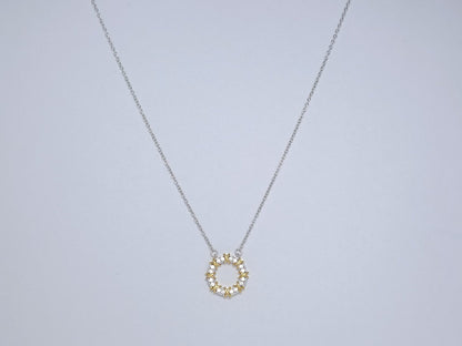 [Renovia Jewelry]SIXTEEN STONE NECKLACE GOLD