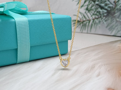 [Renovia Jewelry]HEART BIG DIAMOND NECKLACE
