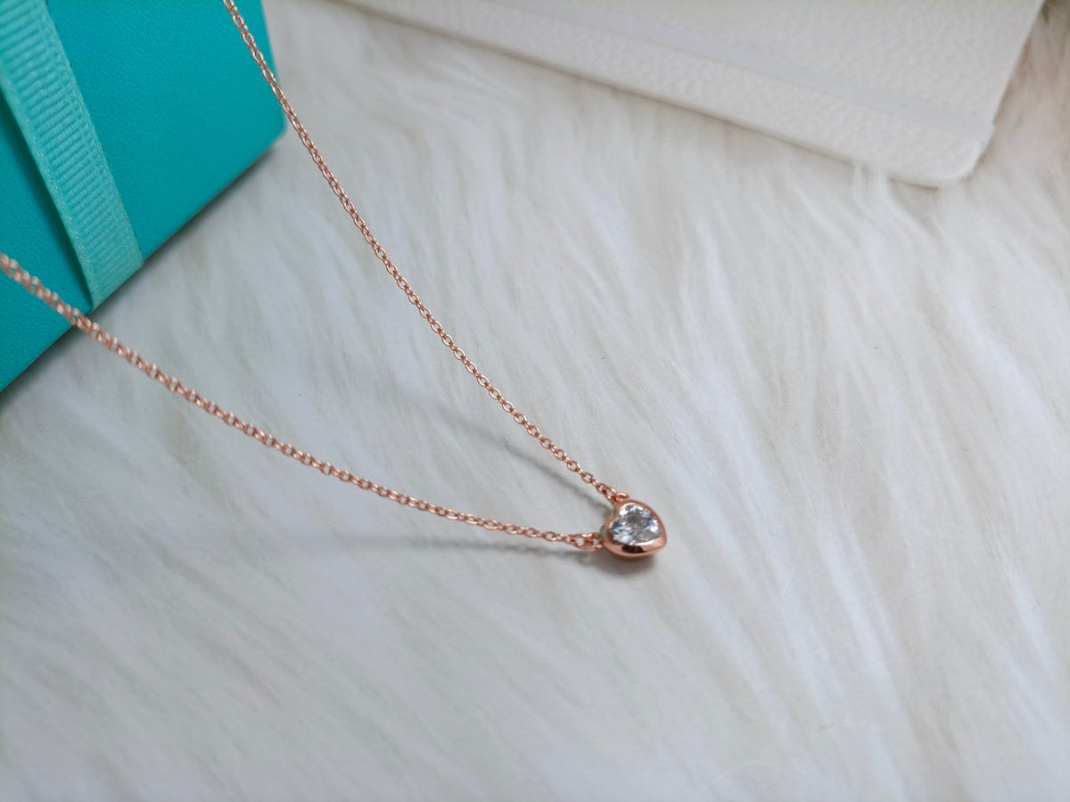 [Renovia Jewelry]HEART BIG DIAMOND NECKLACE