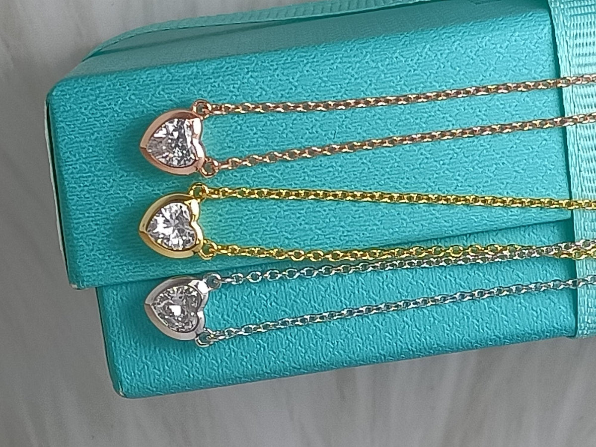 [Renovia Jewelry]HEART BIG DIAMOND NECKLACE