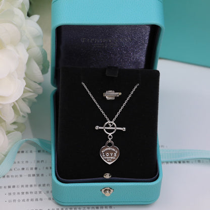 [Renovia Jewelry]DOUBLE HEART BLUE NECKLACE