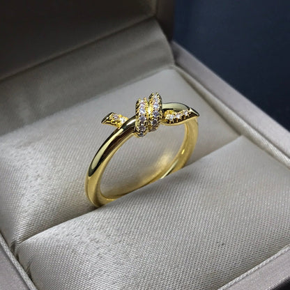 [Renovia Jewelry]KNOT RING 1.2MM DIAMOND