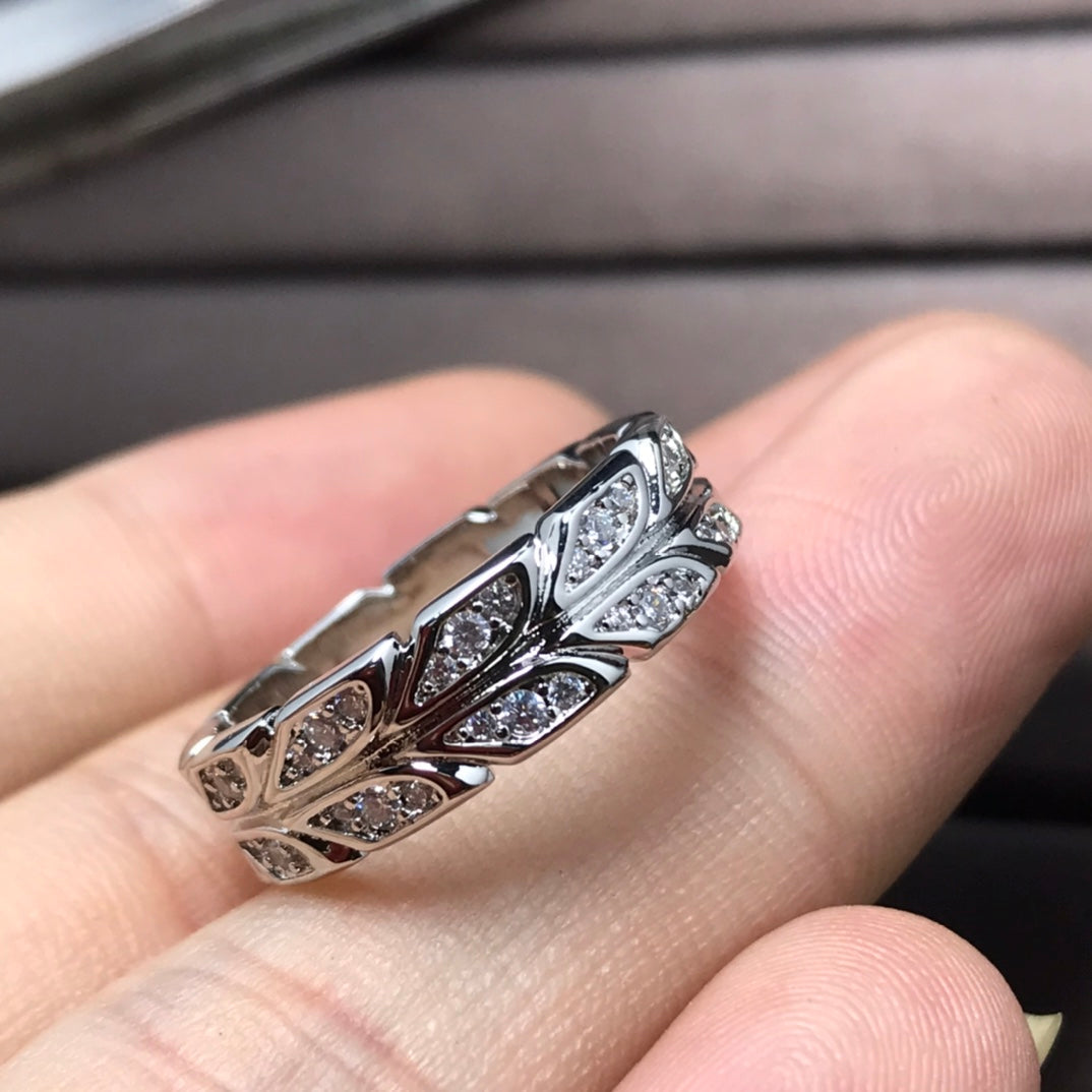 [Renovia Jewelry]OLIVE LEAF RING DIAMONDS