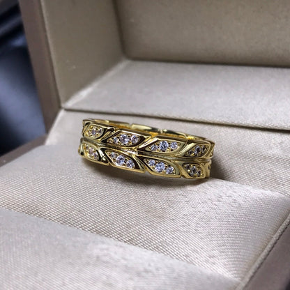[Renovia Jewelry]OLIVE LEAF RING DIAMONDS