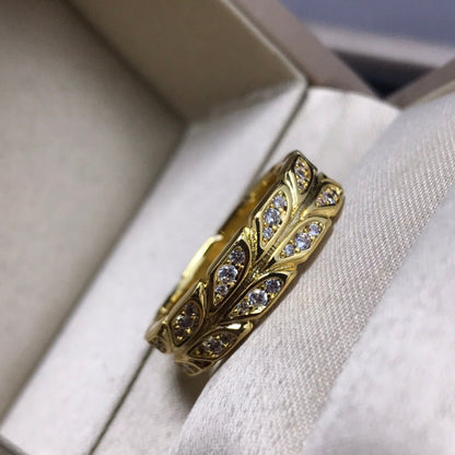 [Renovia Jewelry]OLIVE LEAF RING DIAMONDS