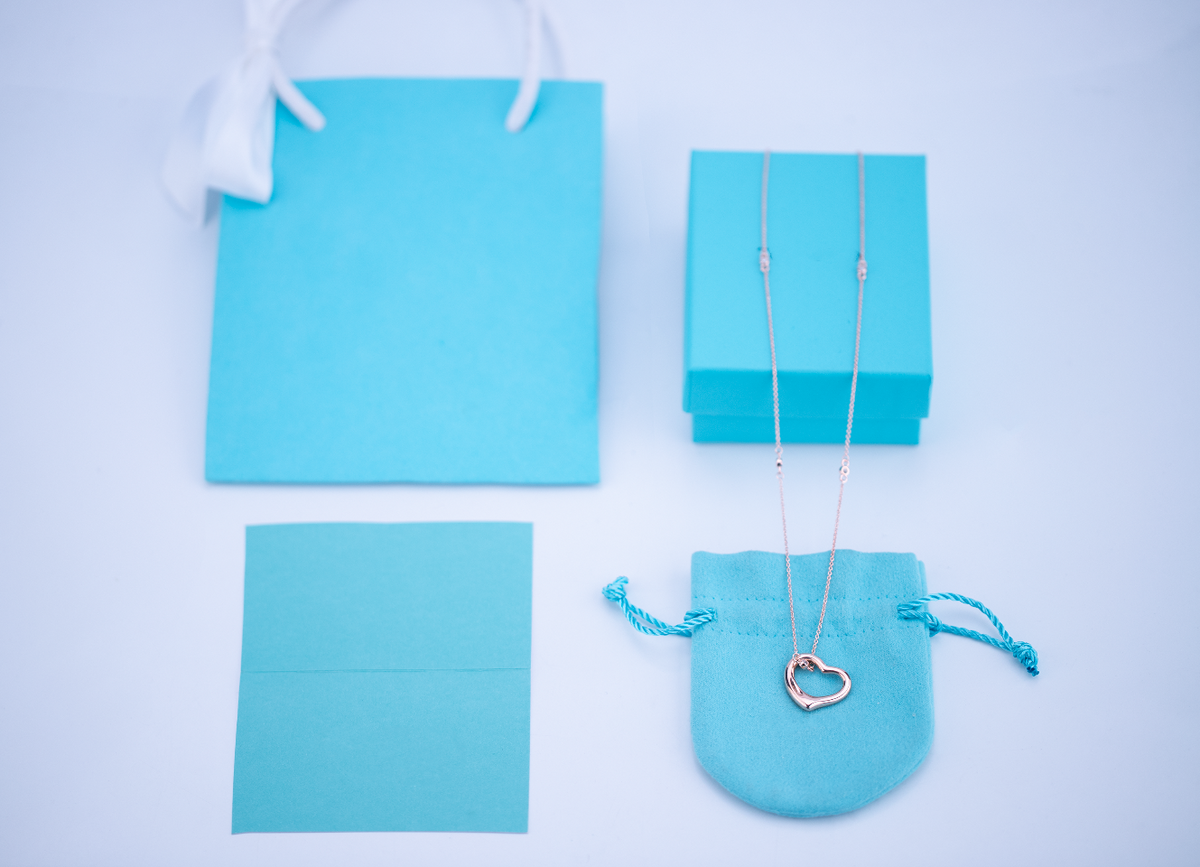 [Renovia Jewelry]OPEN HEART PEDANT PINK GOLD NECKLACE