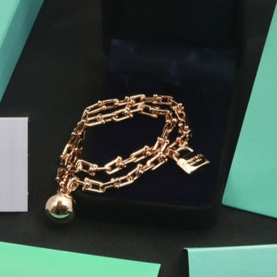 [Renovia Jewelry]HARDWEAR WRAP PINK GOLD BRACELET