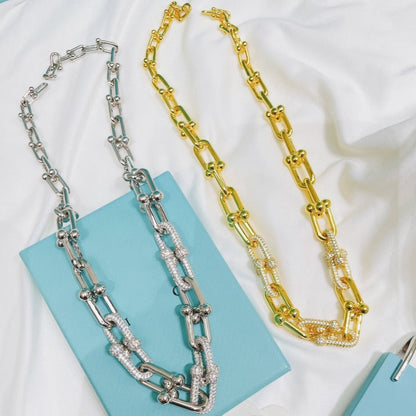 [Renovia Jewelry]HARDWEAR NECKLACE DIAMOND PAVED