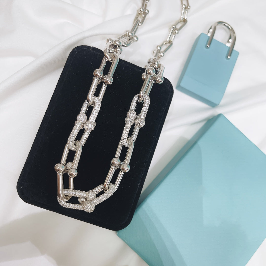 [Renovia Jewelry]HARDWEAR NECKLACE DIAMOND PAVED