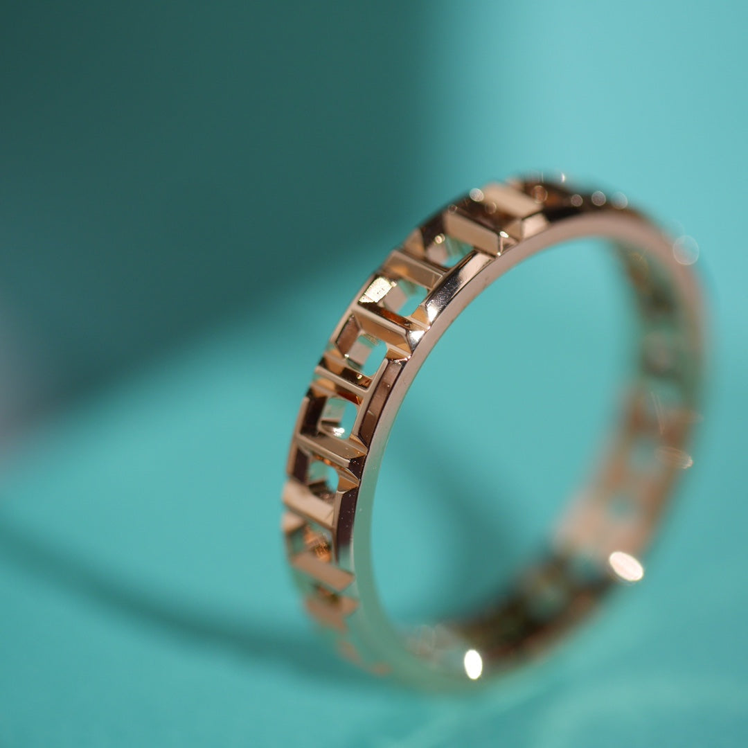 [Renovia Jewelry]T TRUE 3.5MM PINK GOLD RING