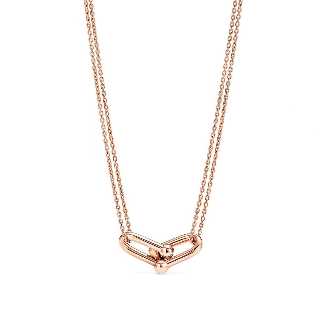 [Renovia Jewelry]HARDWEAR GOLD DOUBLE LINK NECKLACE
