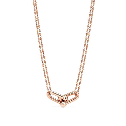 [Renovia Jewelry]HARDWEAR GOLD DOUBLE LINK NECKLACE