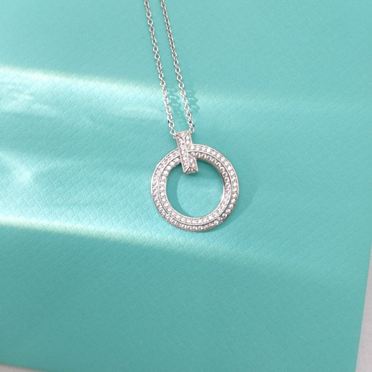 [Renovia Jewelry]T WIRE PEDANT DIAMOND NECKLACE