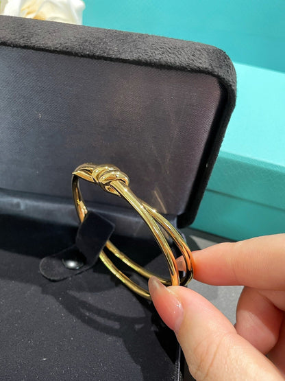 [Renovia Jewelry]KNOT DOUBLE ROW GOLD BRACELET
