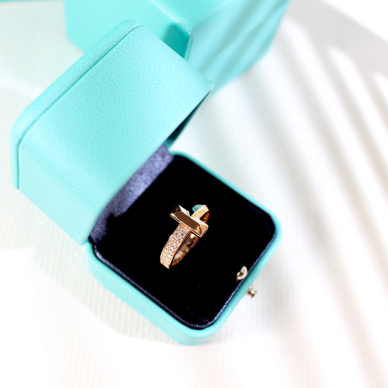 [Renovia Jewelry]T1 NARROW DIAMOND PINK GOLD RING