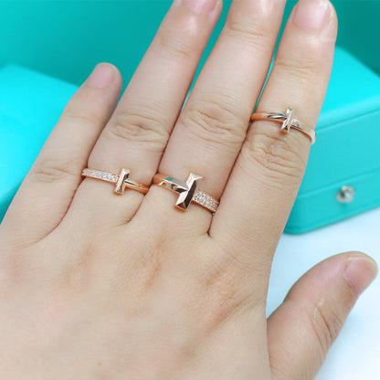 [Renovia Jewelry]T1 NARROW DIAMOND PINK GOLD RING