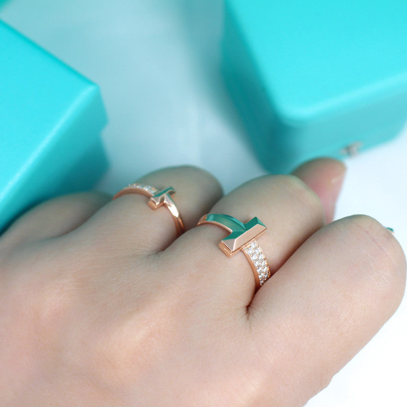[Renovia Jewelry]T1 NARROW DIAMOND PINK GOLD RING
