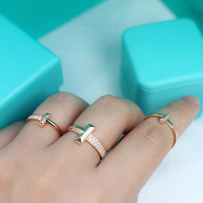 [Renovia Jewelry]T1 NARROW DIAMOND PINK GOLD RING