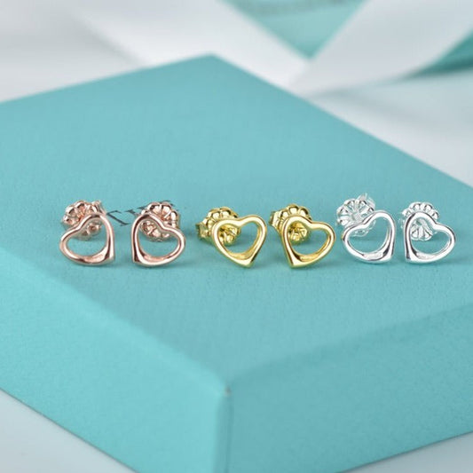 [Renovia Jewelry]OPEN HEART STUD EARRINGS