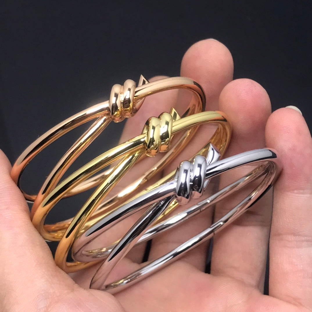 [Renovia Jewelry]KNOT DOUBLE ROWS BRACELET