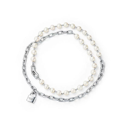 [Renovia Jewelry]HARDWEAR PEARL WRAP NECKLACE