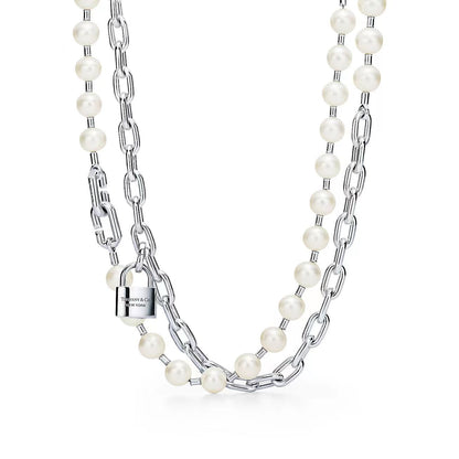 [Renovia Jewelry]HARDWEAR PEARL WRAP NECKLACE