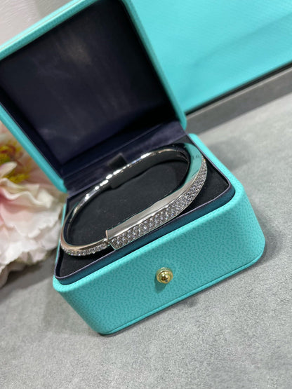 [Renovia Jewelry]LOCK BRACELET DIAMOND PAVED