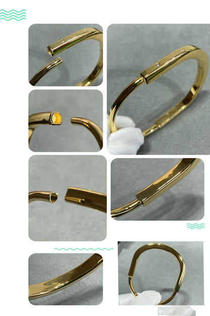 [Renovia Jewelry]LOCK BRACELET 8 DIAMOND