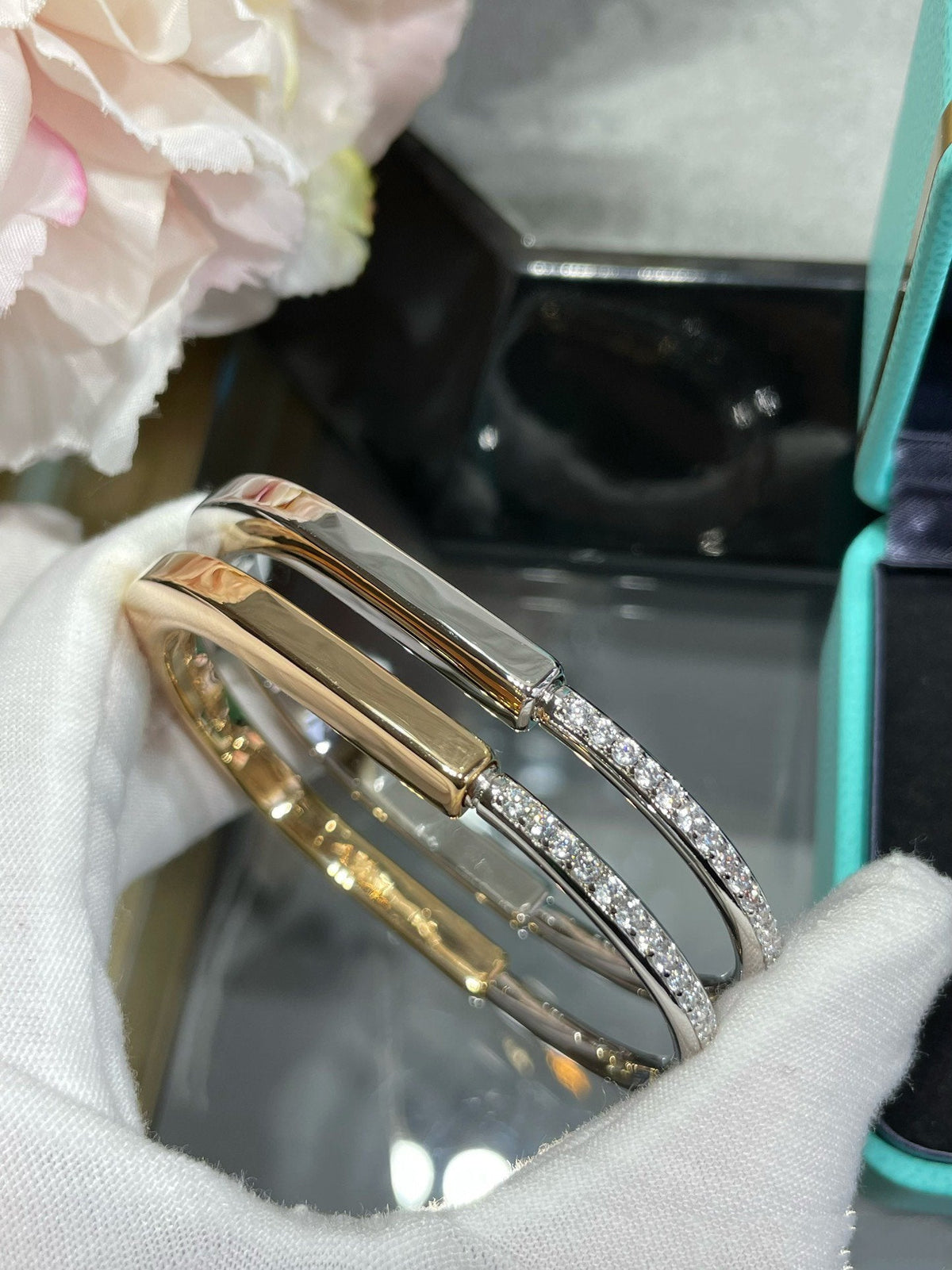 [Renovia Jewelry]LOCK BRACELET DIAMOND