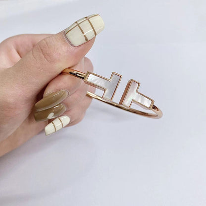 [Renovia Jewelry]T WIDE MOP OPEN BRACELET