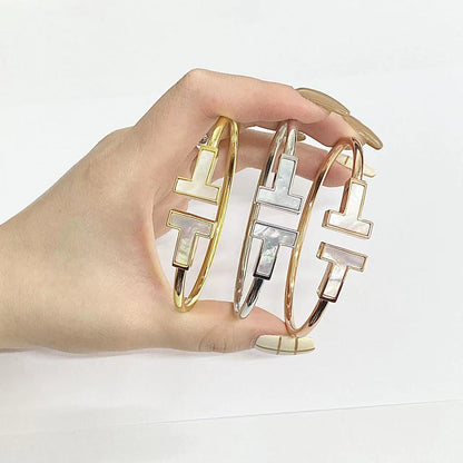 [Renovia Jewelry]T WIDE MOP OPEN BRACELET