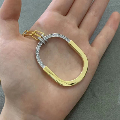 [Renovia Jewelry]LOCK DIAMOND NECKLACE