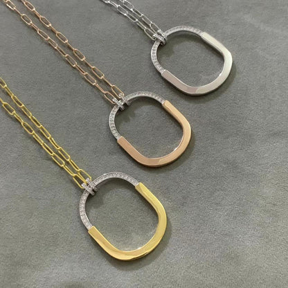 [Renovia Jewelry]LOCK DIAMOND NECKLACE