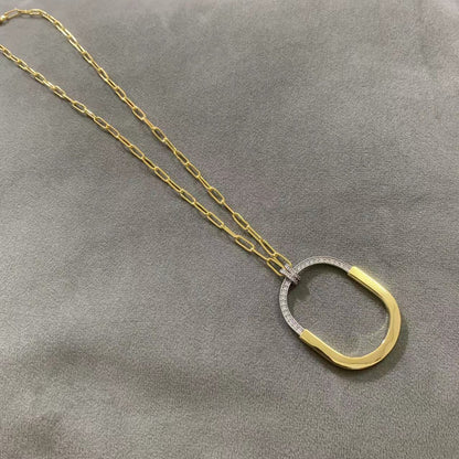 [Renovia Jewelry]LOCK DIAMOND NECKLACE