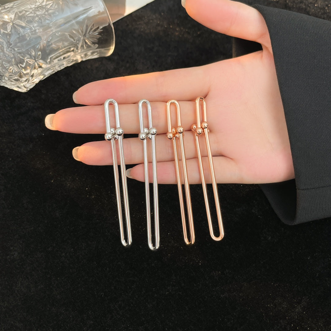 [Renovia Jewelry]HARDWEAR LONG DROP EARRINGS