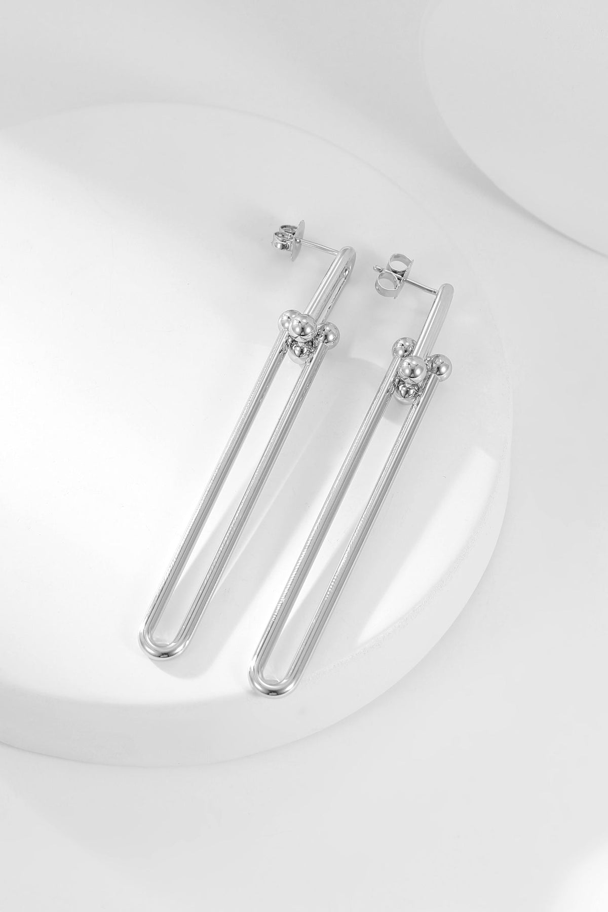 [Renovia Jewelry]HARDWEAR LONG DROP EARRINGS