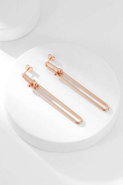 [Renovia Jewelry]HARDWEAR LONG DROP EARRINGS