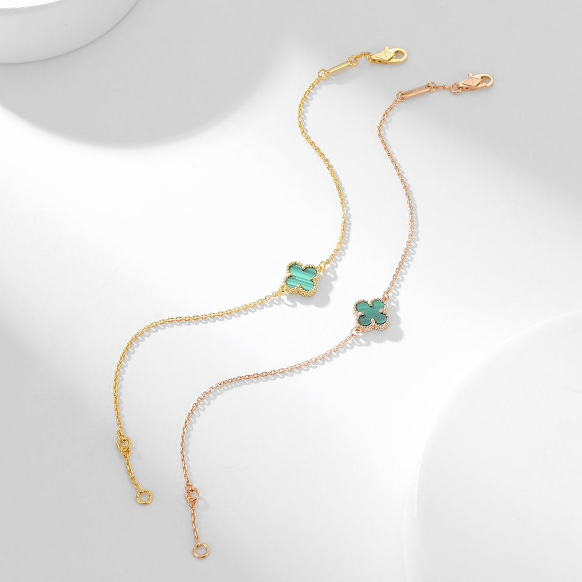 [Renovia Jewelry]CLOVER BRACELET MALACHITE 1 MOTIF