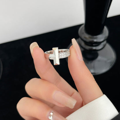 [Renovia Jewelry]T WIDE DIAMOND RING