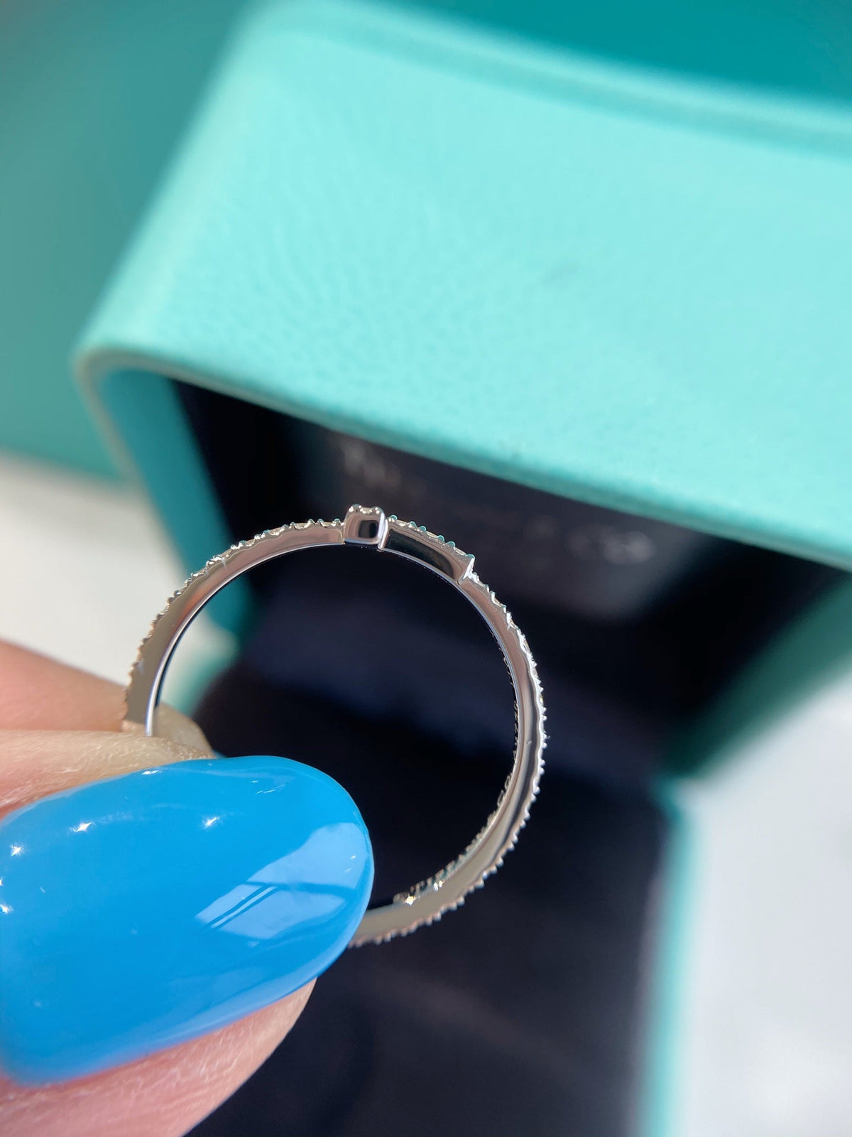 [Renovia Jewelry]T SMALL RING DIAMOND SILVER