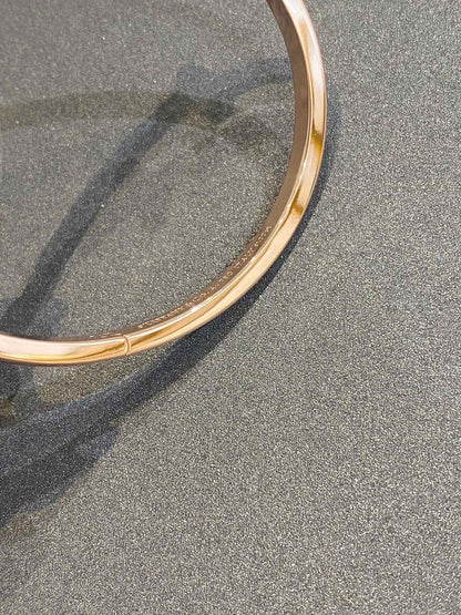 [Renovia Jewelry]NARROW T1 HINGED BANGLE DIAMOND PINK GOLD