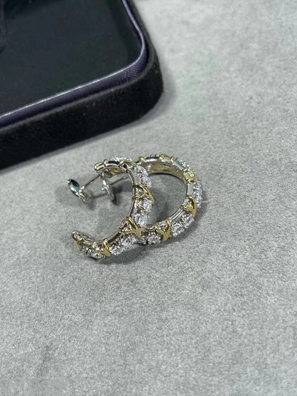 [Renovia Jewelry]SCHLUMBERGER GOLD DIAMOND EARRINGS