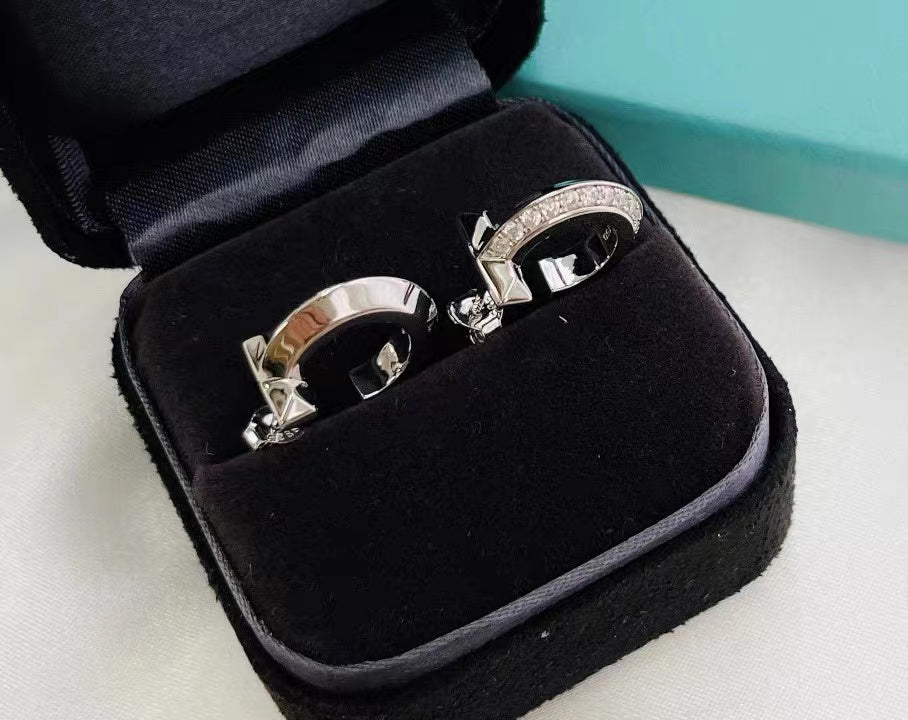 [Renovia Jewelry]T1 HOOP DIAMOND EARRINGS